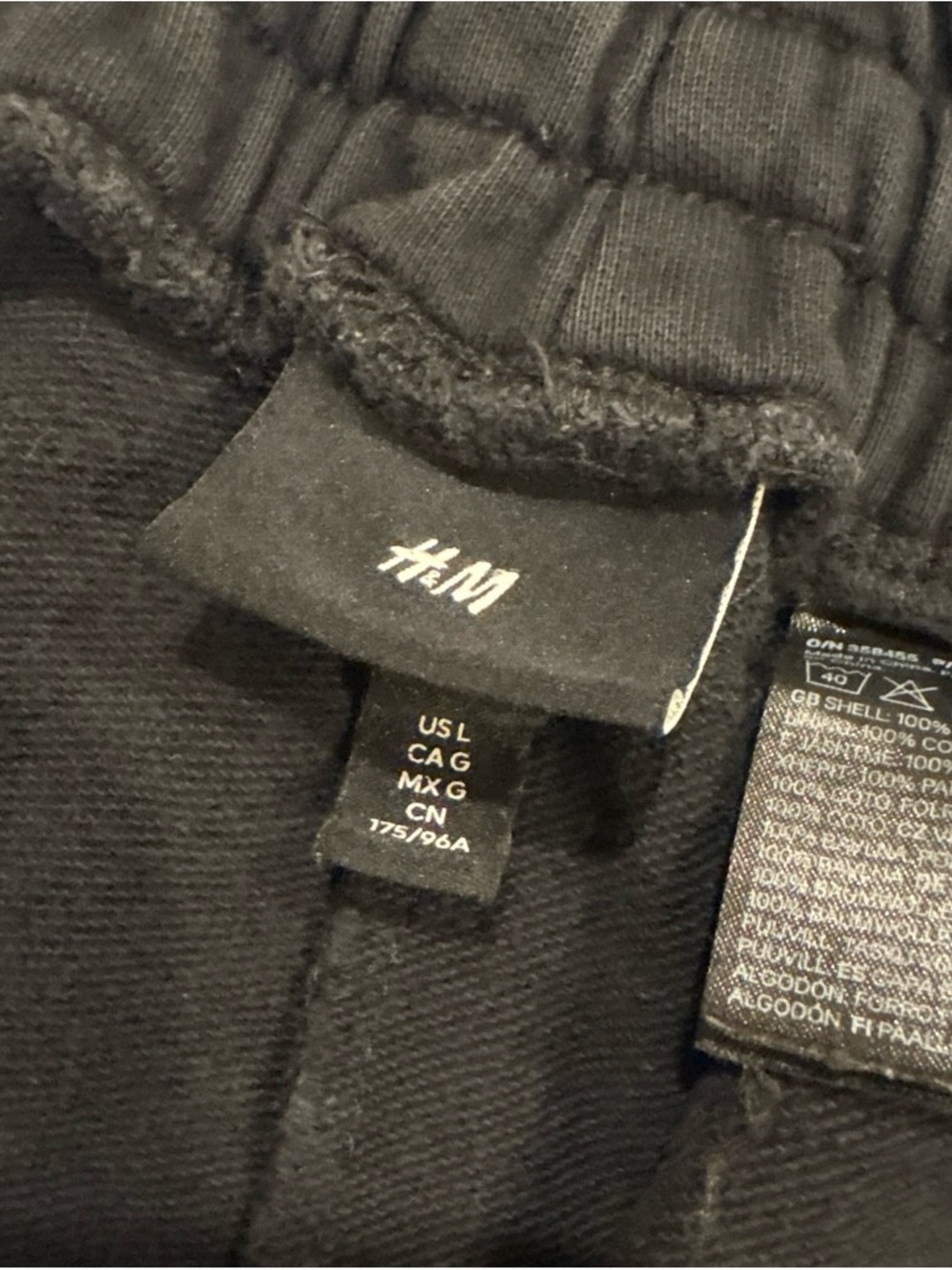 H&M Black Kids Sweatpants with Elastic Waistband
